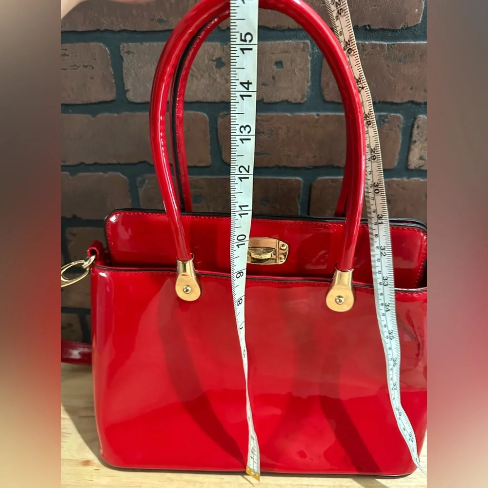 Red Patent Leather Handbag